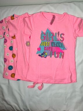 Pink Girls Graphic Tees set of 3 size 4T